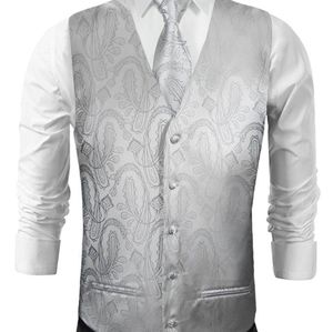 New Gray formal Paisley four piece set